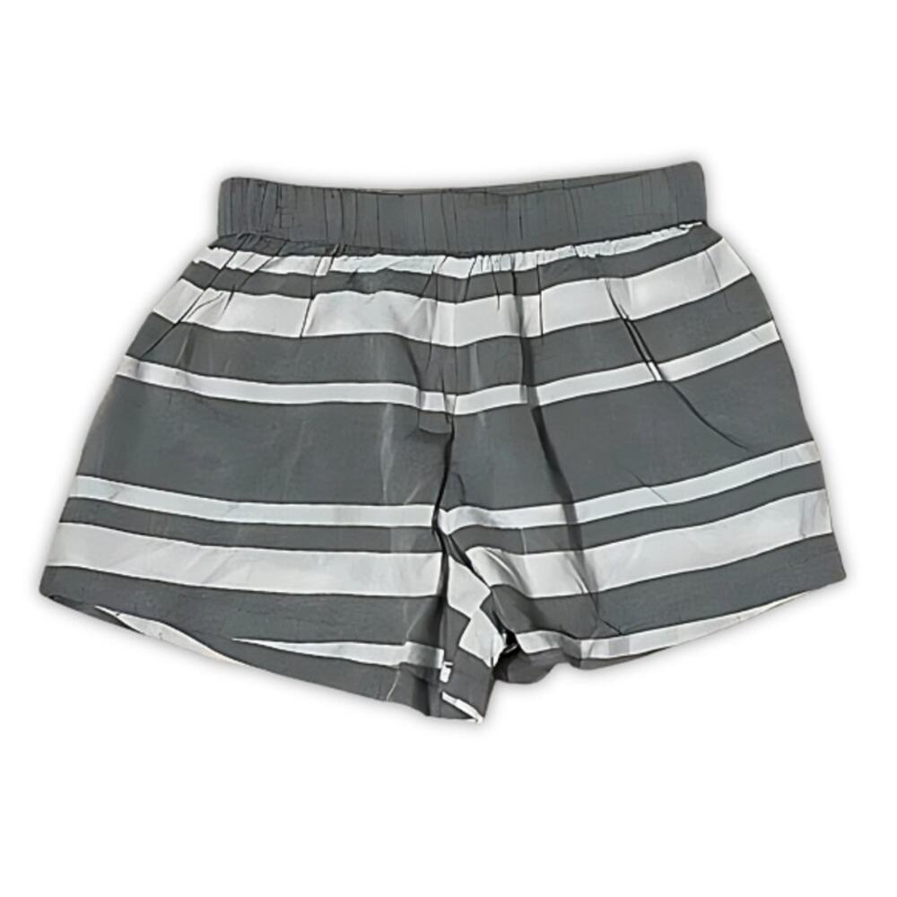 Nordstrom Casual Shorts Elastic Waist Rayon Striped Pattern Gray Girls 8/10 NWOT